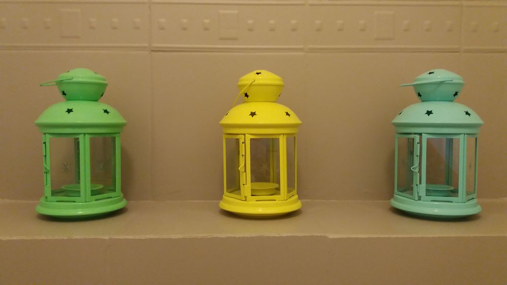 Trio de lanternes photophores int&eacute;rieurs/ext&eacute;rieurs Décoration