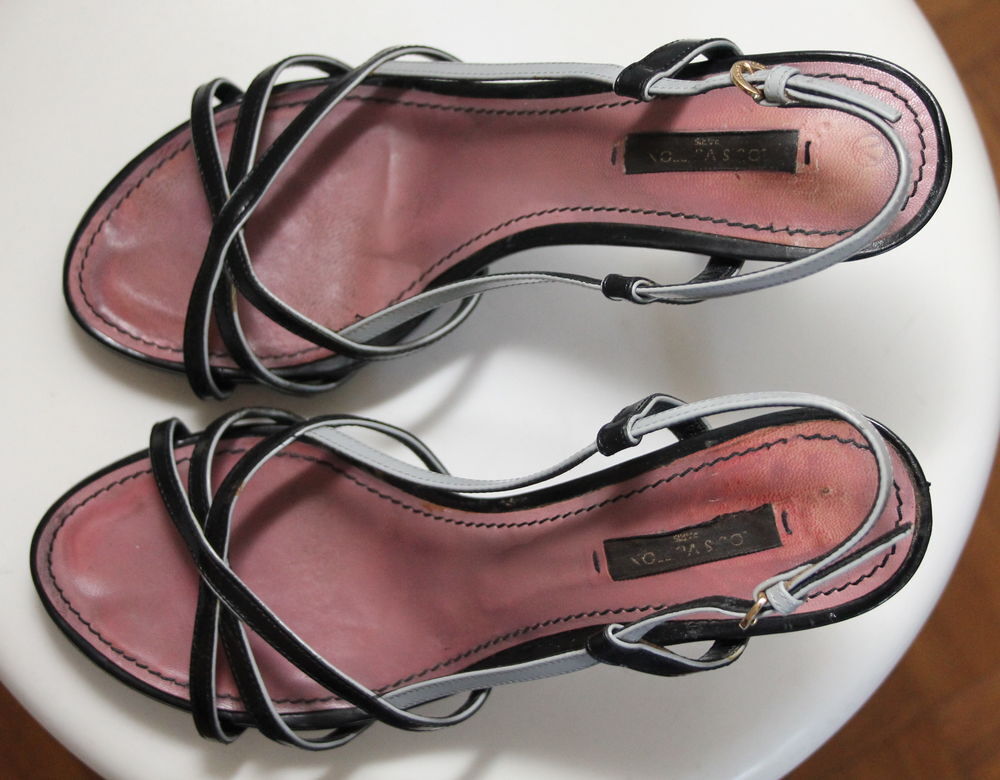 Sandales &agrave; talon LOUIS VUITTON T.38 Maroquinerie