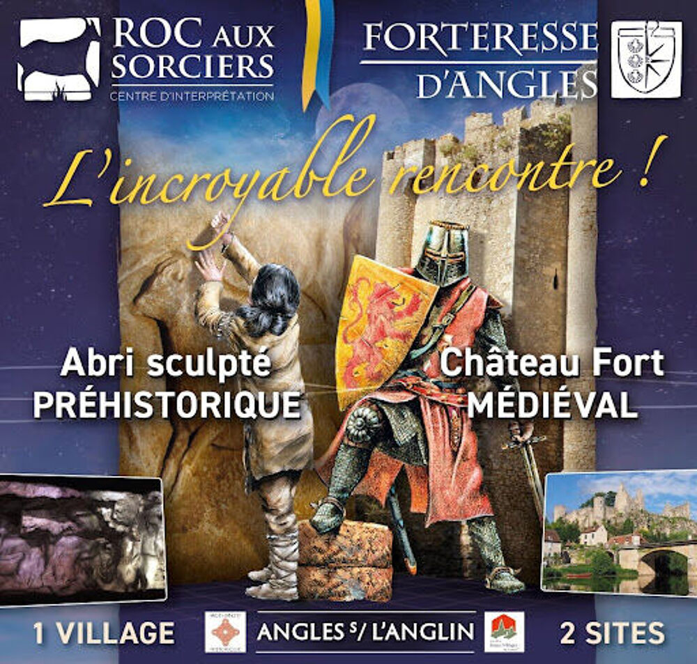 Entr&eacute;e adulte enfant Roc aux Sorciers et Forteresse d'Angles Billetterie