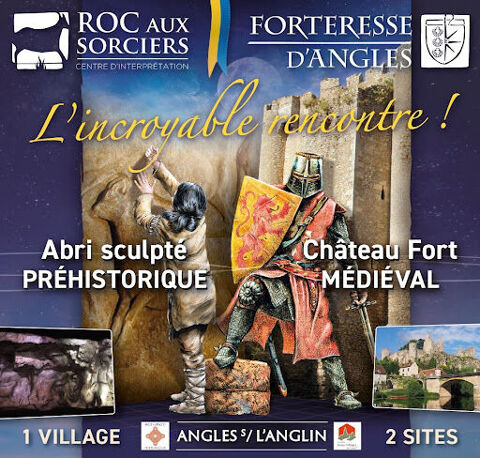 Entrée adulte enfant Roc aux Sorciers et Forteresse d'Angles 4 Angles-sur-l'Anglin (86)
