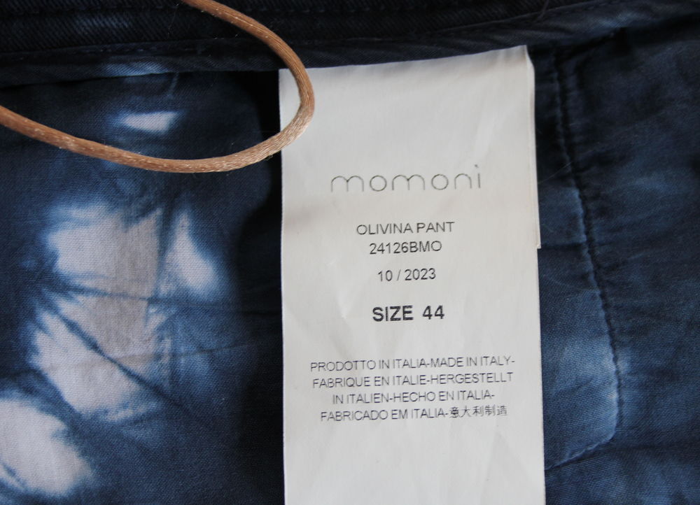 Pantalon MOMONI Olivina Tie &amp; dye - Encre T.40 Vêtements