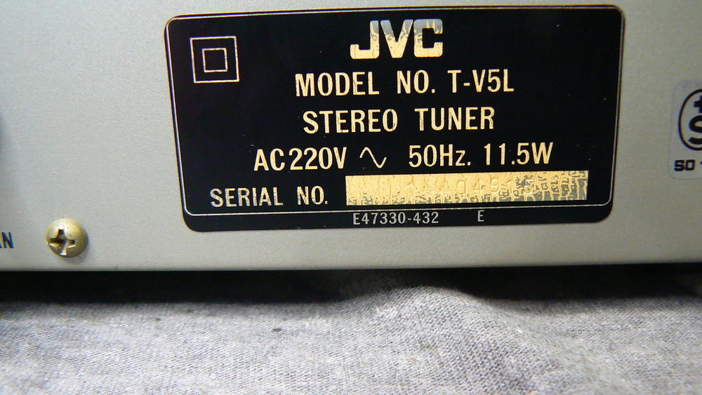 JVC T-V5L Tuner FM/AM Audio et hifi