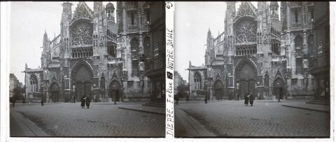 Boite 10 Vues Positifs Stéréos Dieppe, Château, Bateaux 1925 35 Loches (37)
