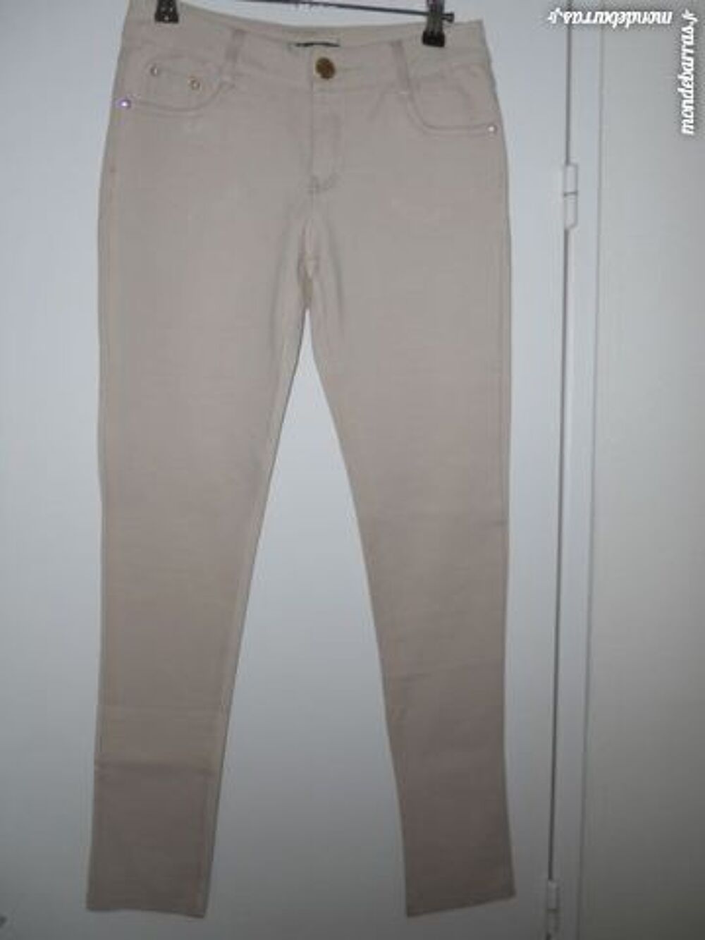 Pantalon beige, neuf, marque originale R. JONACO Vtements