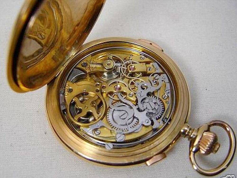 MONTRE GOUSSET SUISSE EBERHARD 18 KT REPETITION DES MINUTES Bijoux et montres