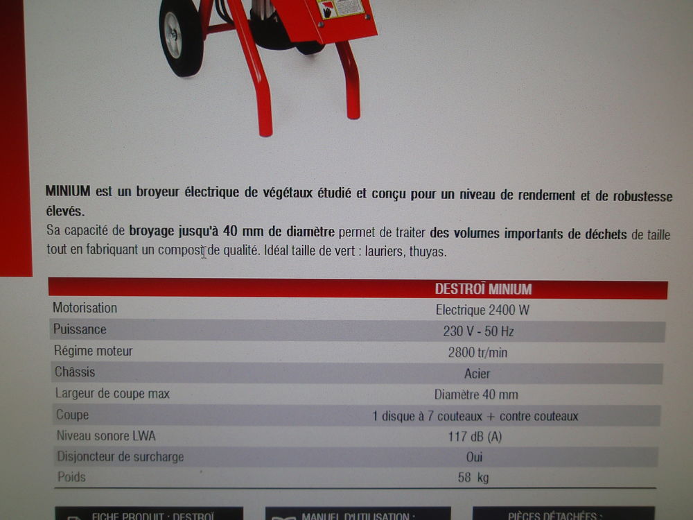 Broyeur KIVA Destroi Minium Bricolage