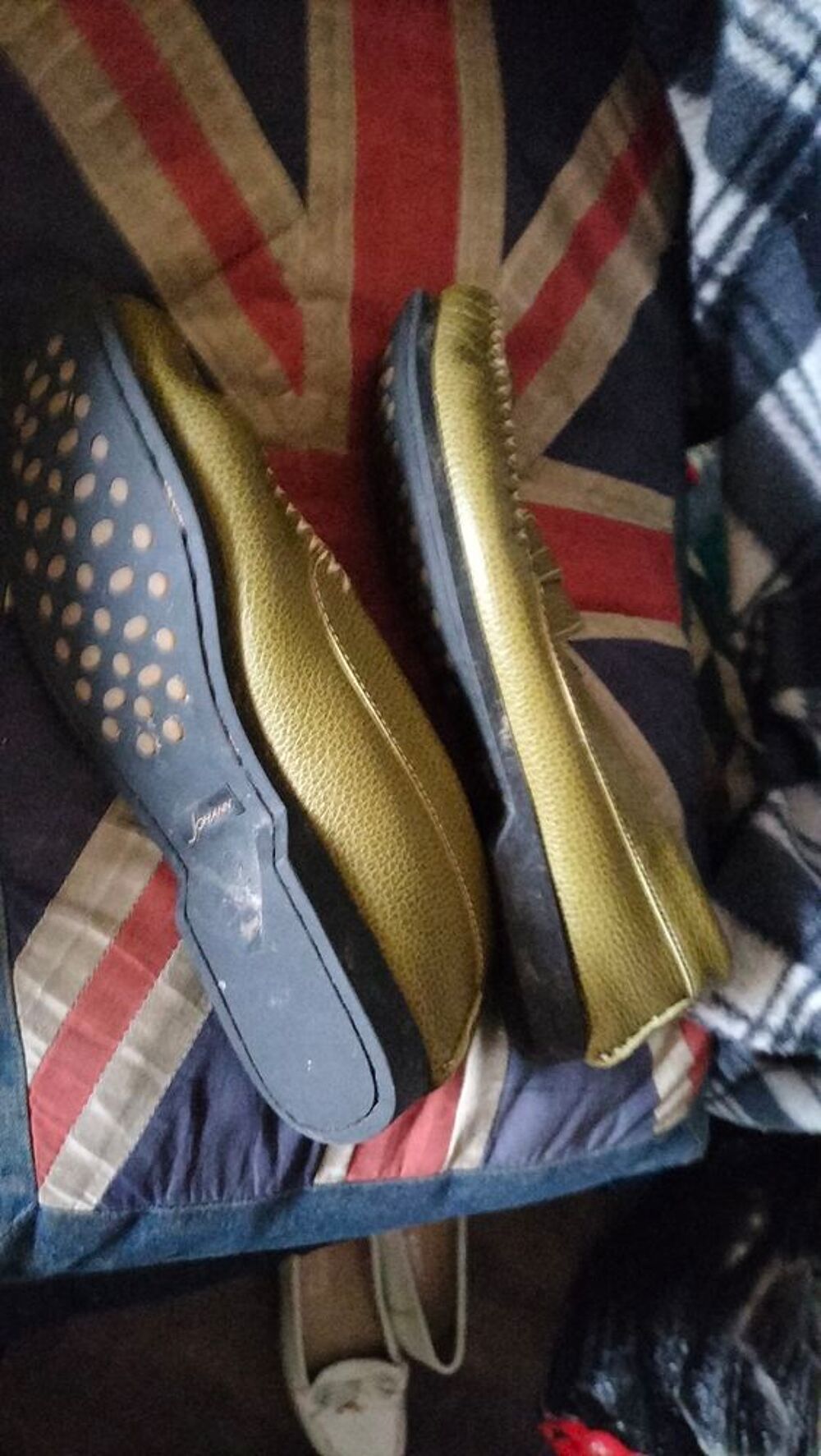 Mocassins Kaki cuir Johann pointure 39 tr&egrave;s bon &eacute;tat Chaussures