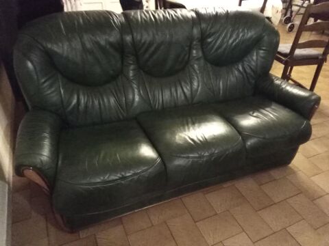 Canap en cuir couleur verte 120 Lormont (33)
