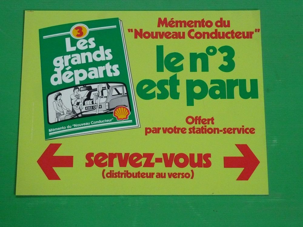 Plaque publicitaire SHELL N&deg; 3 