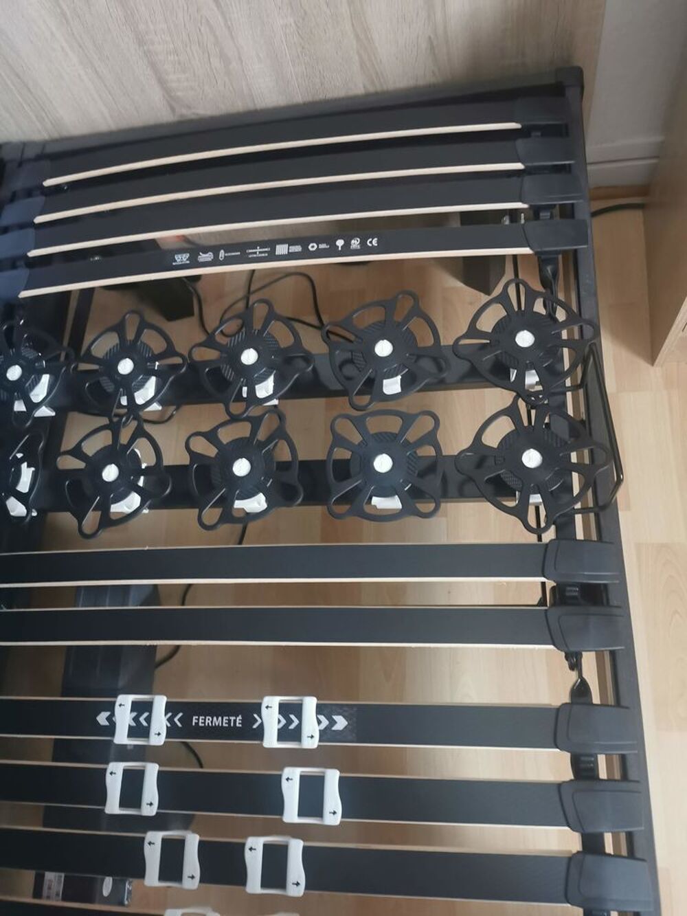 Ensemble lit &eacute;lectrique+ 2 sommiers+ 2 oreillers Meubles