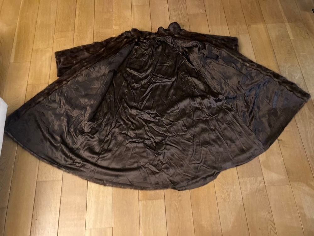 Manteau long en vison marron Vêtements