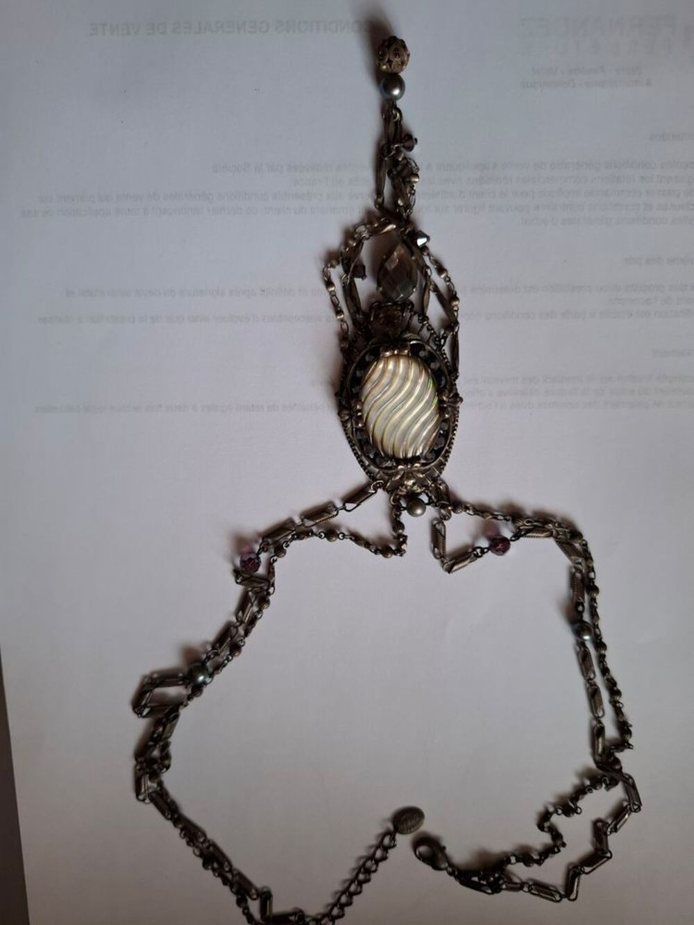collier vintage sign&eacute; Jacqueline Singh Paris Bijoux et montres