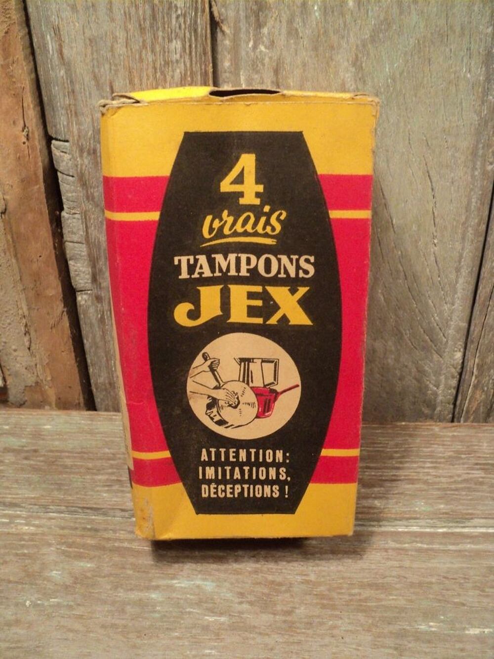 Ancienne Boite Carton Publicitaire Tampons JEX 
