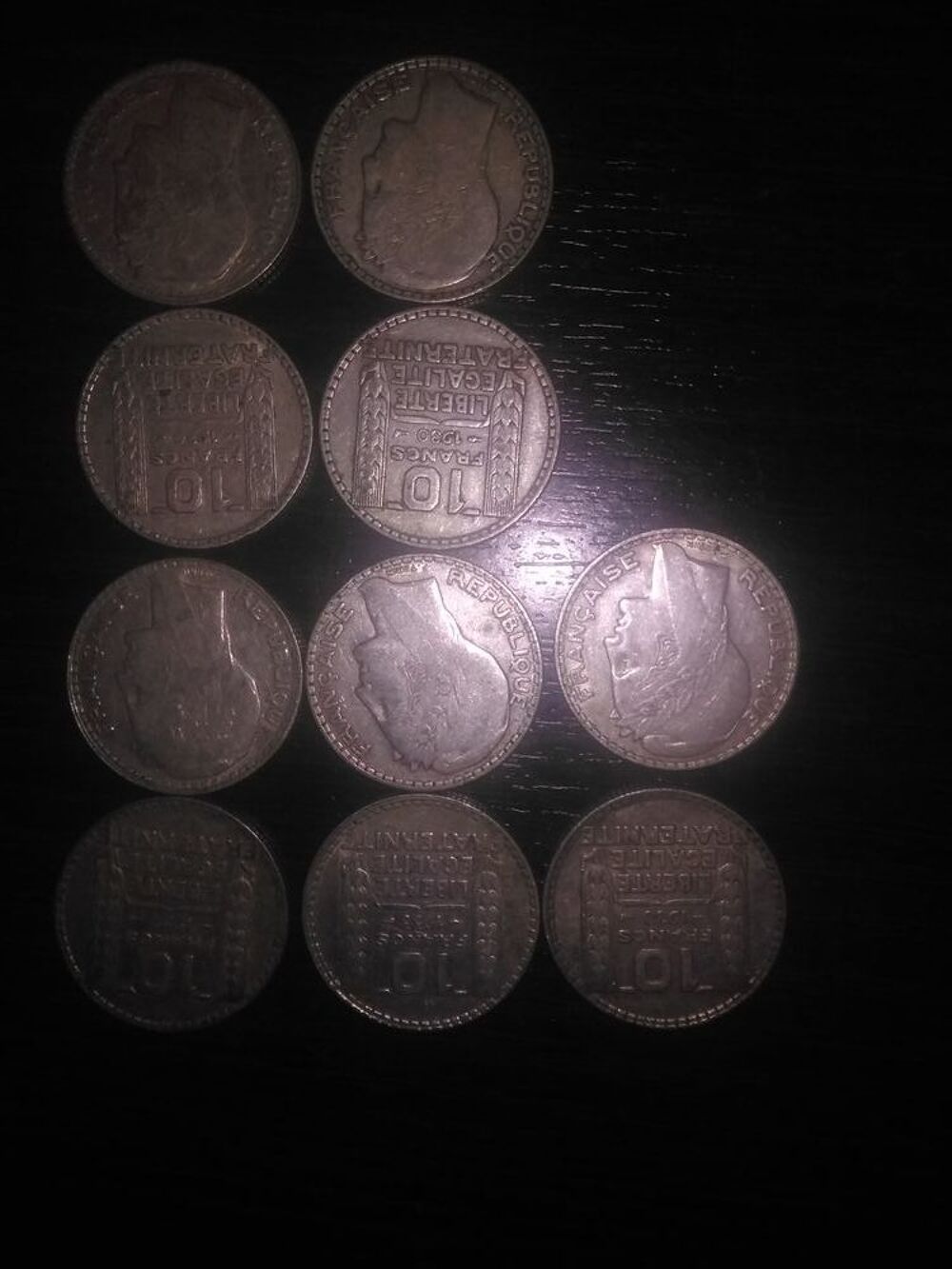 pi&egrave;ces argent Turin de 10F 1929 prix 30 