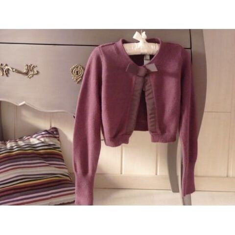 gilet cardigan Jacadi Fille 10 ans violet TBE 20 Brienne-le-Chteau (10)