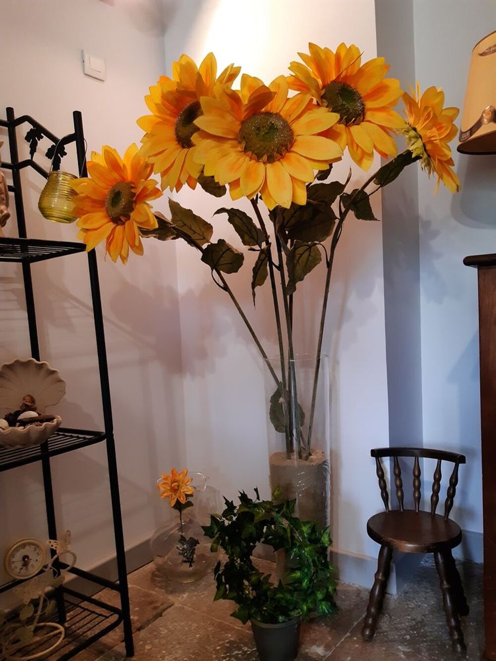 
Grands Tournesols Synth&eacute;tiques 150 cm. Décoration