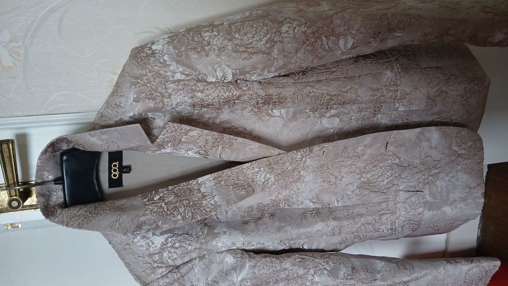 Veste beige aspect moir&eacute; Vêtements