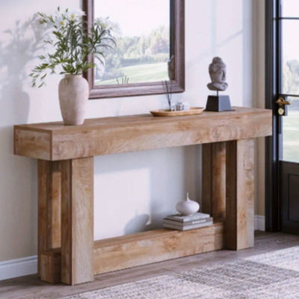 Console en bois massif ? &eacute;l&eacute;gance brute &amp; lignes &eacute;quilibr&eacute;es Meubles