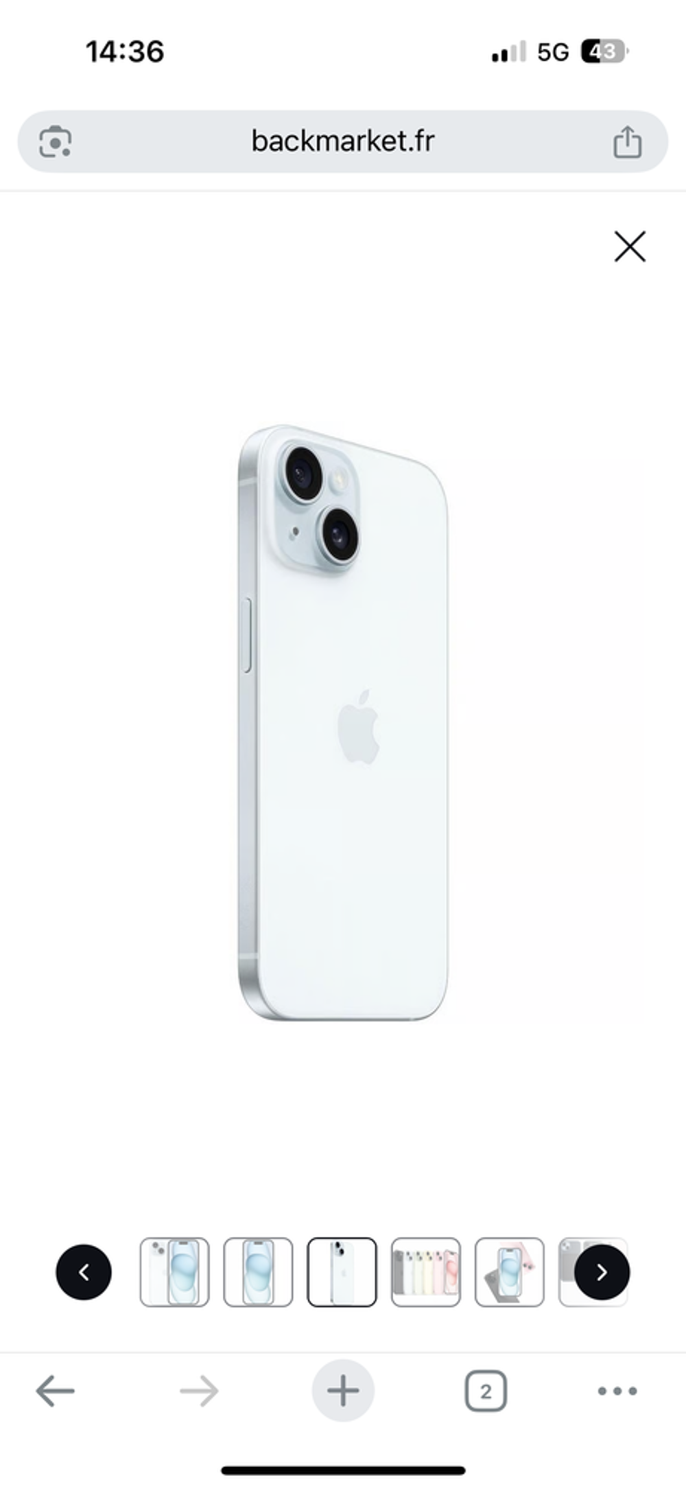 iPhone 15
256 GO Téléphones et tablettes