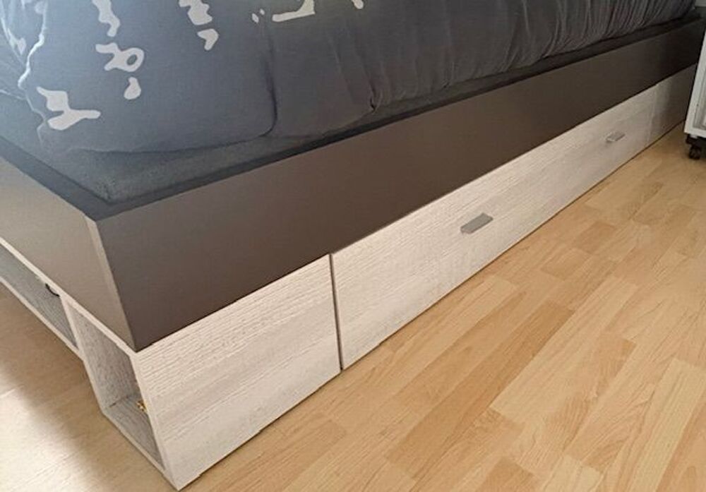 Lit 90x200 avec rangement + 2 biblioth&egrave;ques Mobilier enfants