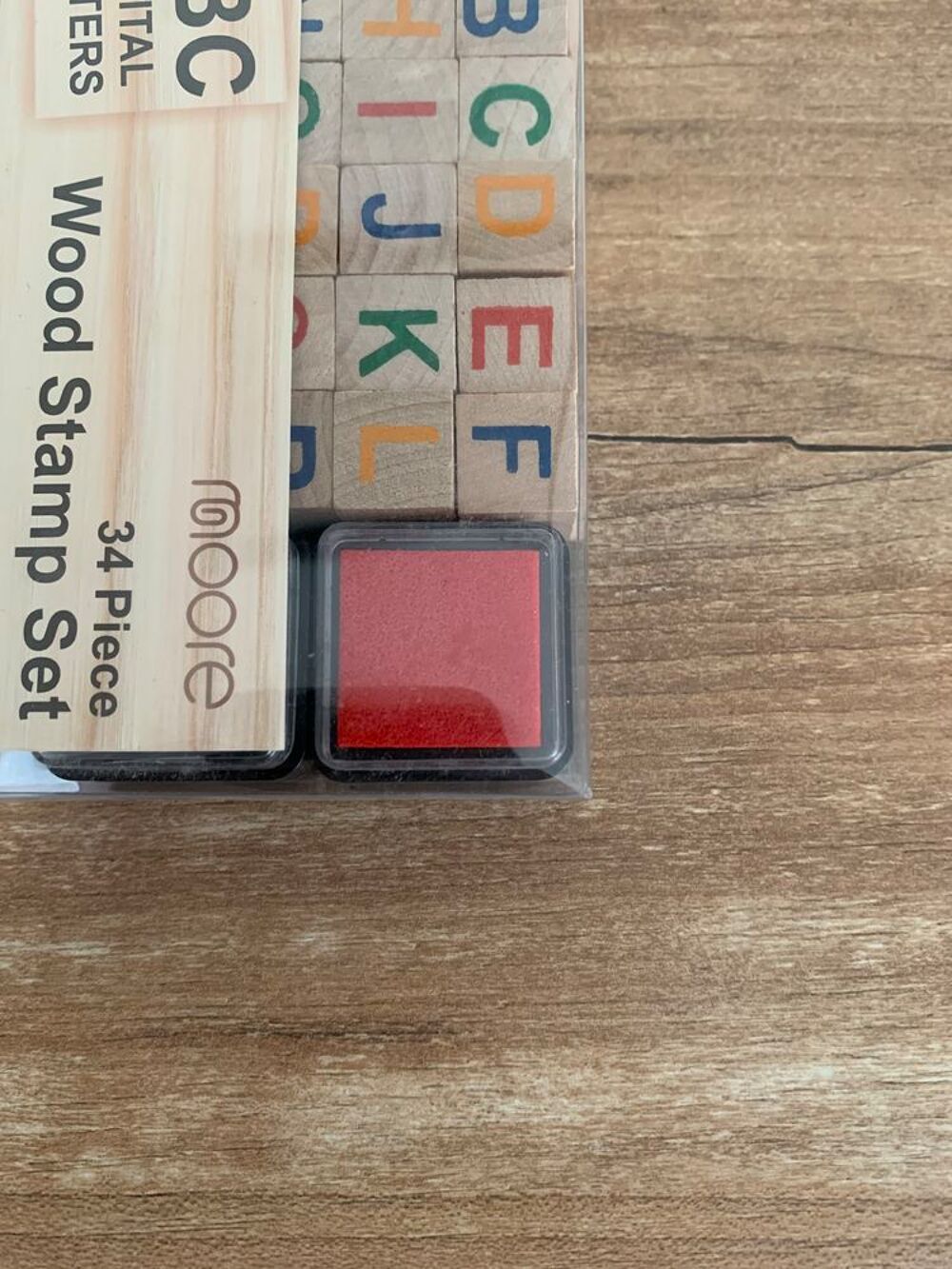 jeu &eacute;ducatif en bois alphabet en tampon 32 pi&egrave;c Jeux / jouets