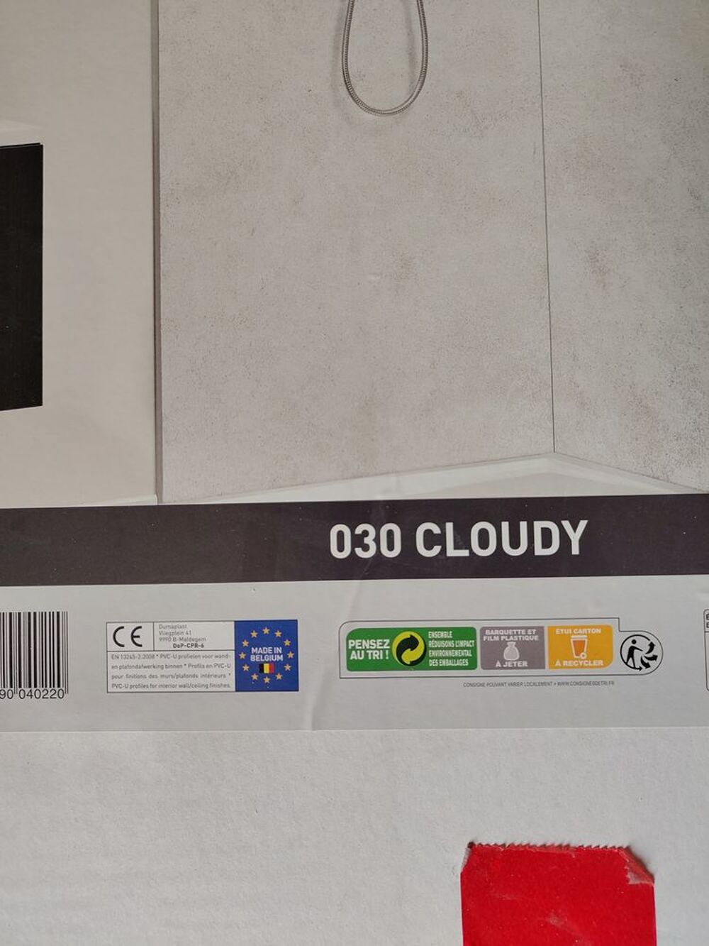 2 panneaux douche PVC XL gris Cloudy DUMAWALL, L.260x90 Bricolage