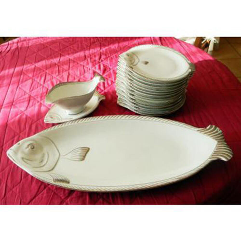 Grand Service &agrave; Poisson Art Nouveau Cuisine