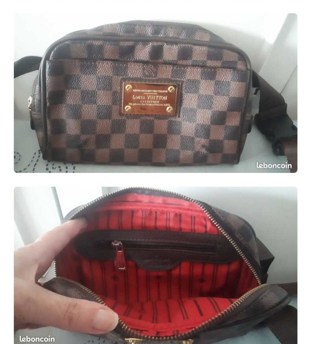 Sac pochette Louis Vuitton &agrave; damiers Maroquinerie
