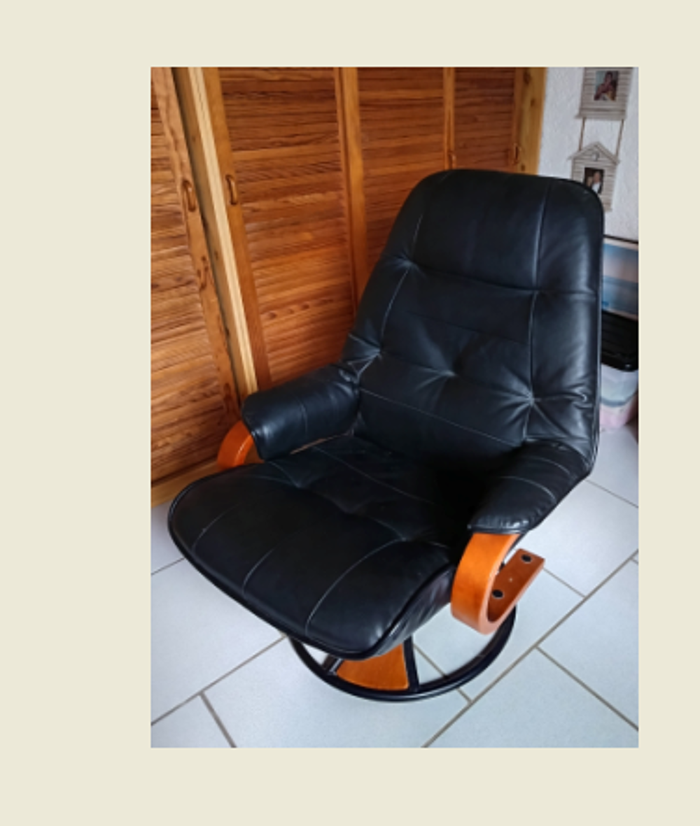 , fauteuil en simili noir Meubles