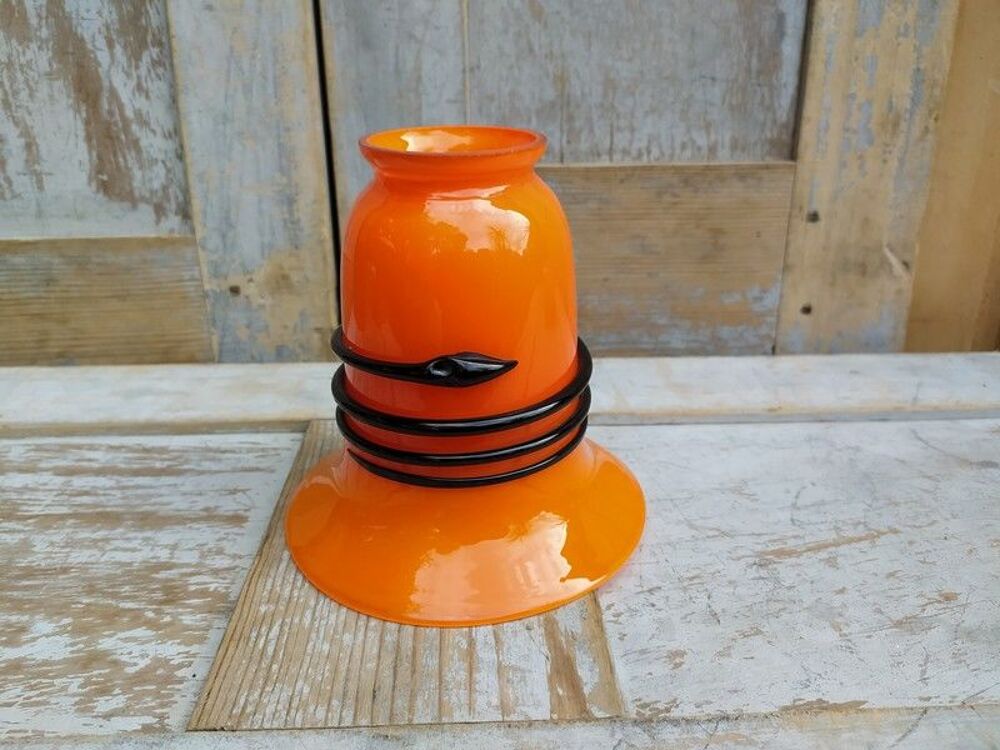 TULIPE VERRE ORANGE MODEL TANGO MICHAEL POWOLNY Décoration