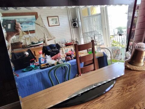 un vrai ancien miroir cisel� 60X40 cm ann�es 1950 15 Le Havre (76)