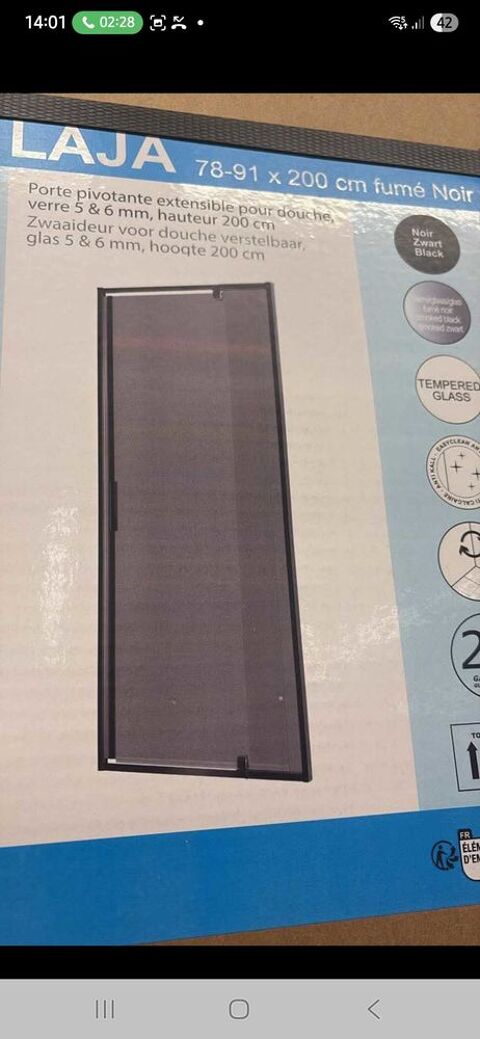 porte douche pivotante 100 45240 La fert�-saint-aubin