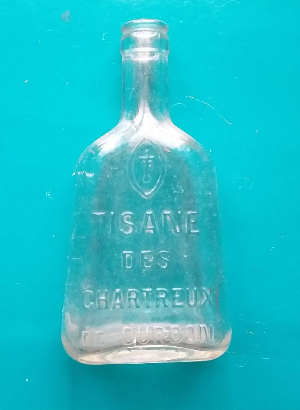 Ancienne bouteille / flacon / vide tisane des chartreux de Durbon 