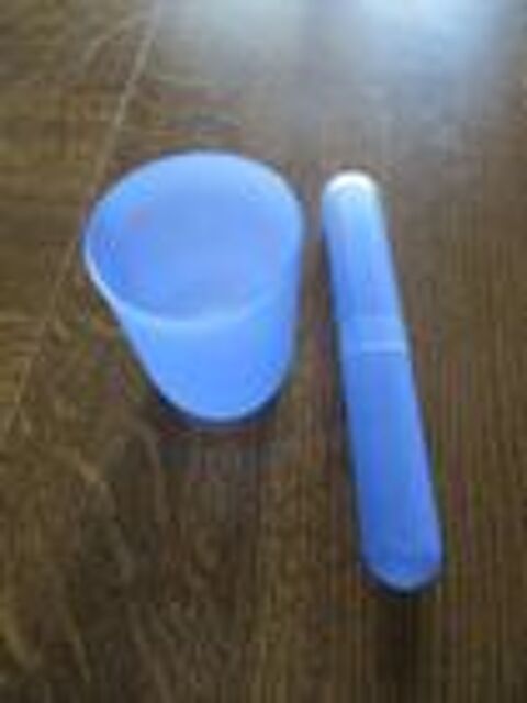 Pot et pot brosse à dent + boite à savon bleu neuf 0 Mérignies (59)