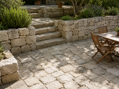 paves pierres cube regulier TBE sol amenagement jardin 70 Brienne-le-Château (10)