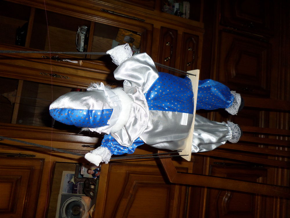  PIERROT t&ecirc;te porcelaine suspension Décoration