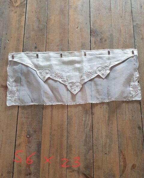 Joli rideau beige brod� 56 x 23 cm 1 Monistrol-sur-Loire (43)