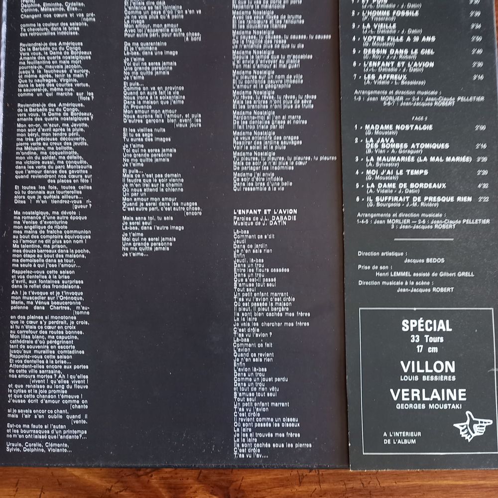 Disque 33 tours SERGE REGGIANI CD et vinyles