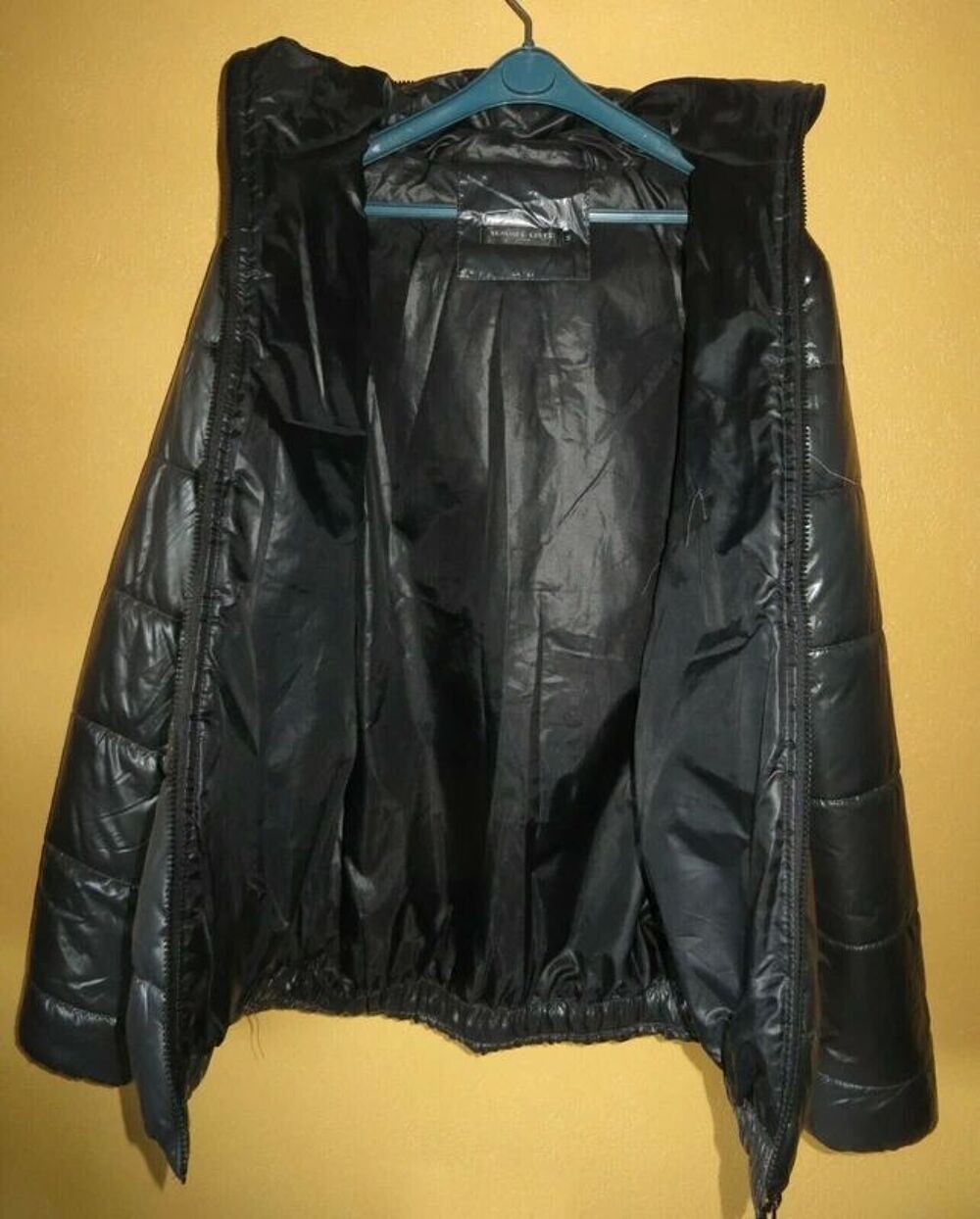 Doudoune brillante couleur grise Femme Ado Vêtements