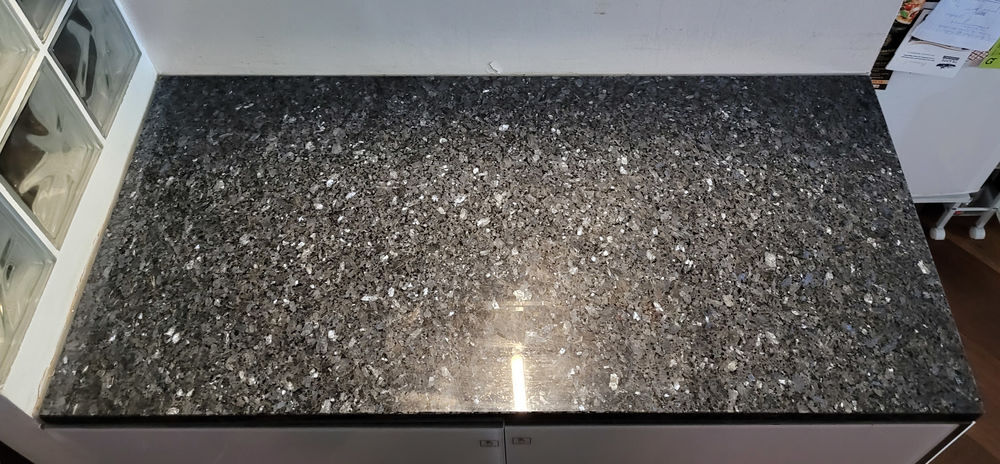 Plan de travail granit bleu labrador 120 x 59 x 3 cm Meubles