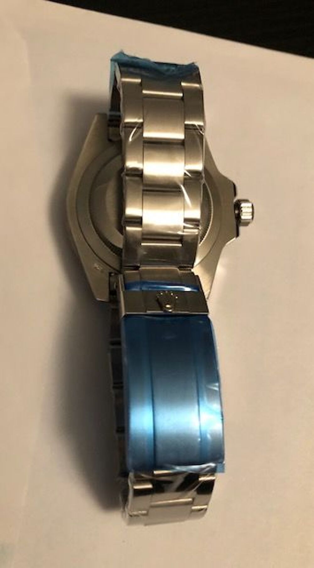 Montre Homme Automatique lunette c&eacute;ramique bleue + fond bleu Bijoux et montres