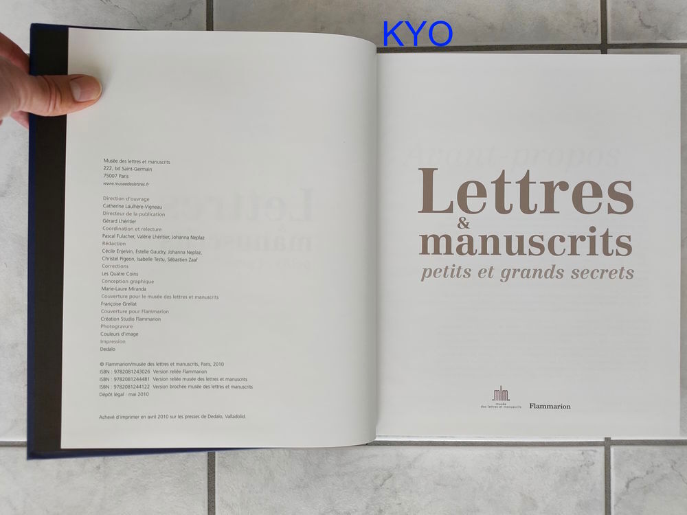 Livre des Lettres et manuscrits, Petits et grands secrets Livres et BD