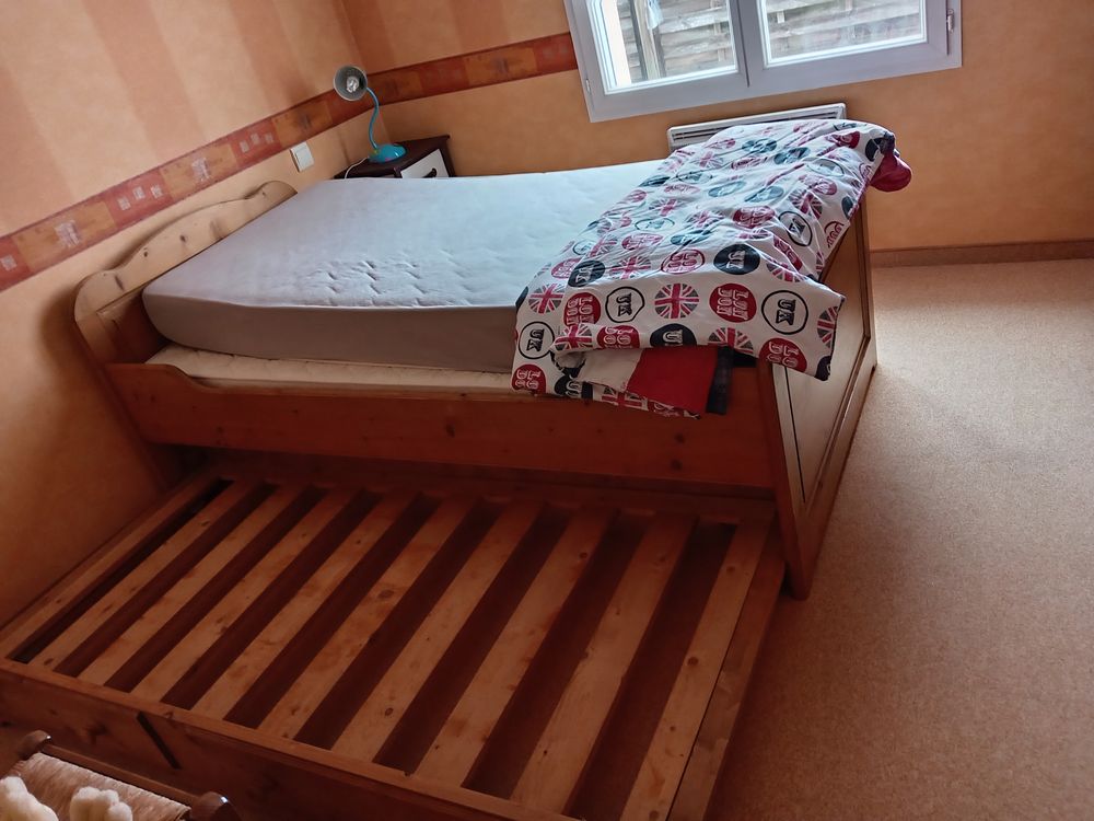 Lits gigogne 90*190 JP GAUTIER en PIN MASSIF Meubles