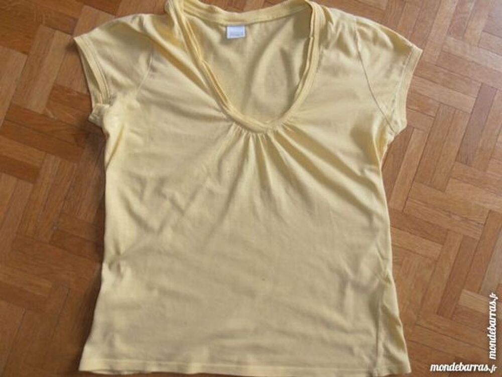 Tee-shirt Cama&iuml;eu jaune (V6) Vtements