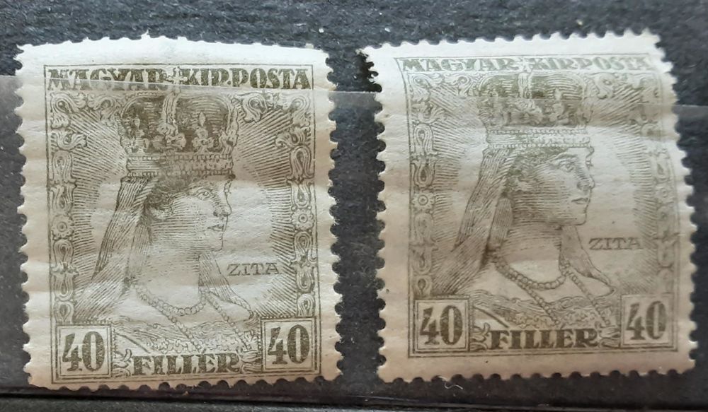2 timbres &agrave; collection MAGYAR (hongrie) 40 filler 