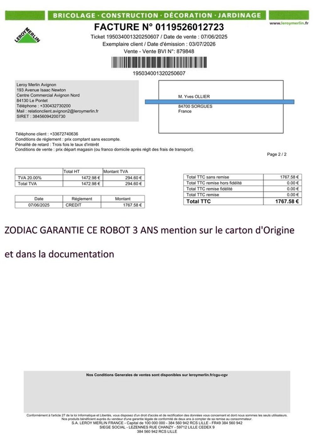 Robot de piscine &eacute;lectrique Zodiac CNX 4090 iQ VORTEX Gar.2a Jardin