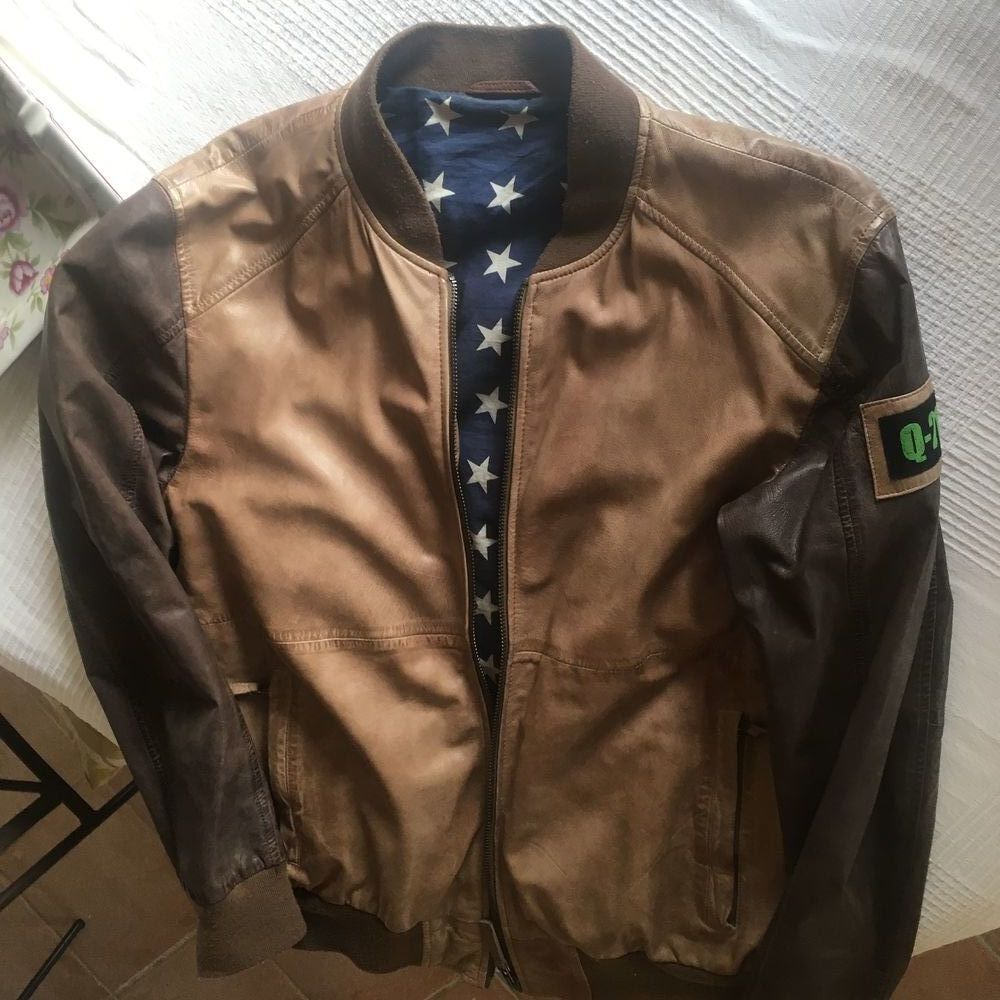 Blouson de cuir 2 couleurs Vêtements