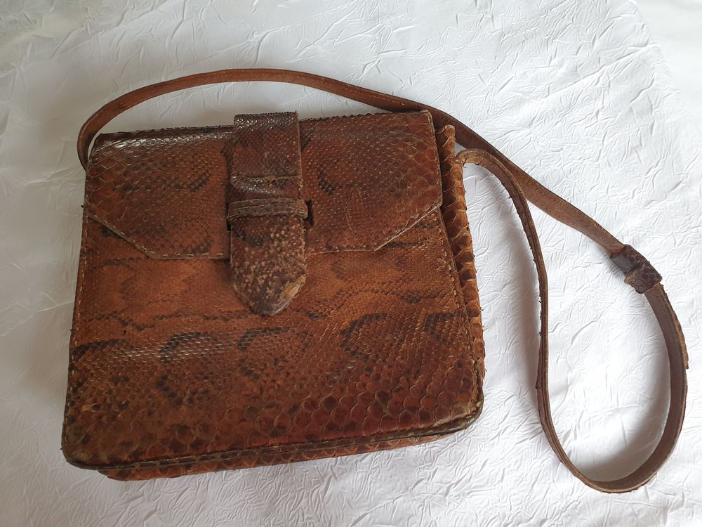 Sac croco vintage Maroquinerie