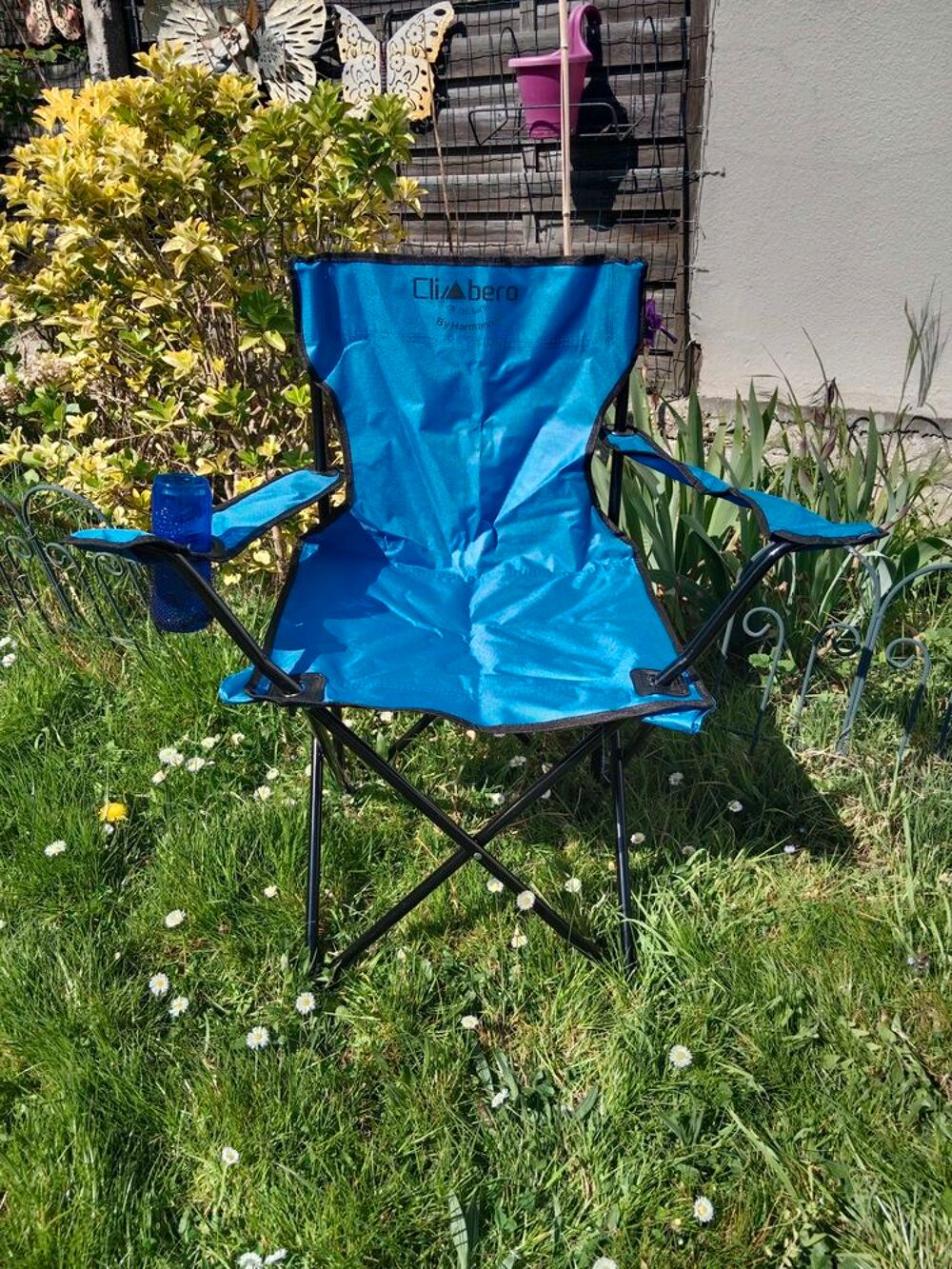 Chaises pliantes de camping &quot; avec porte-gobelet &quot; (prix d&eacute;gressif) Jardin