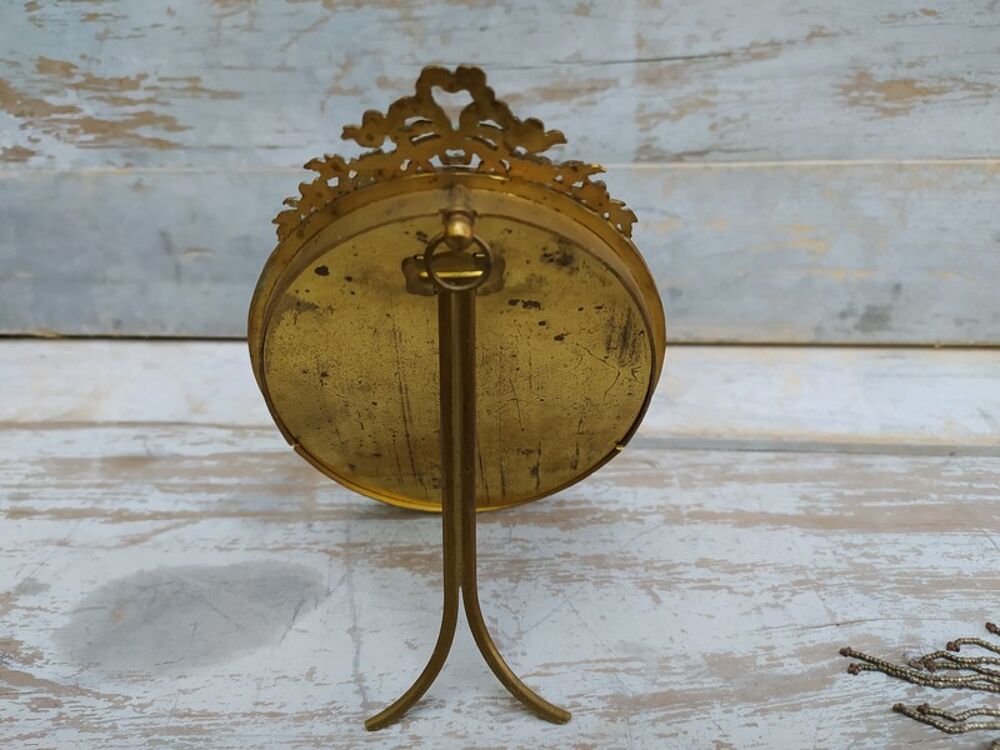 Portrait Jeune Femme Cadre Photo Laiton Style Louis XVI XIXe Décoration